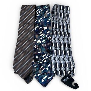 Bundle of Assorted Brands Colors Design Tie Set of 3